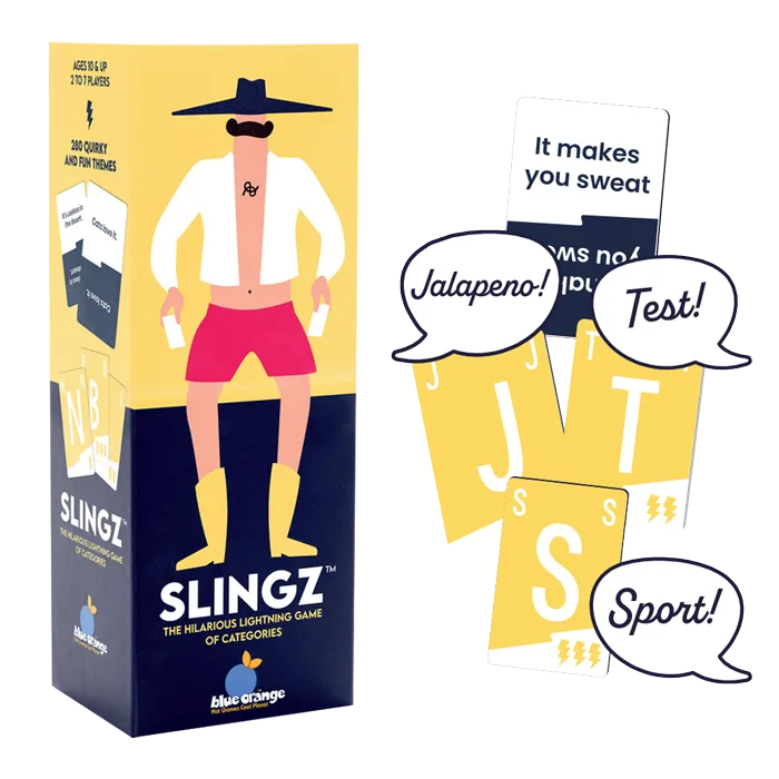 Slingz game box with cards